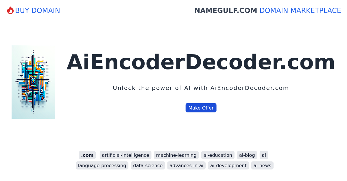 Buy AiEncoderDecoder.com - Perfect for AI Innovators